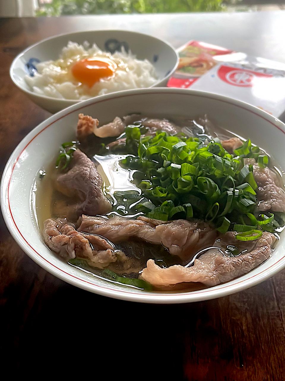 肉吸い〜うどんスープで簡単♡